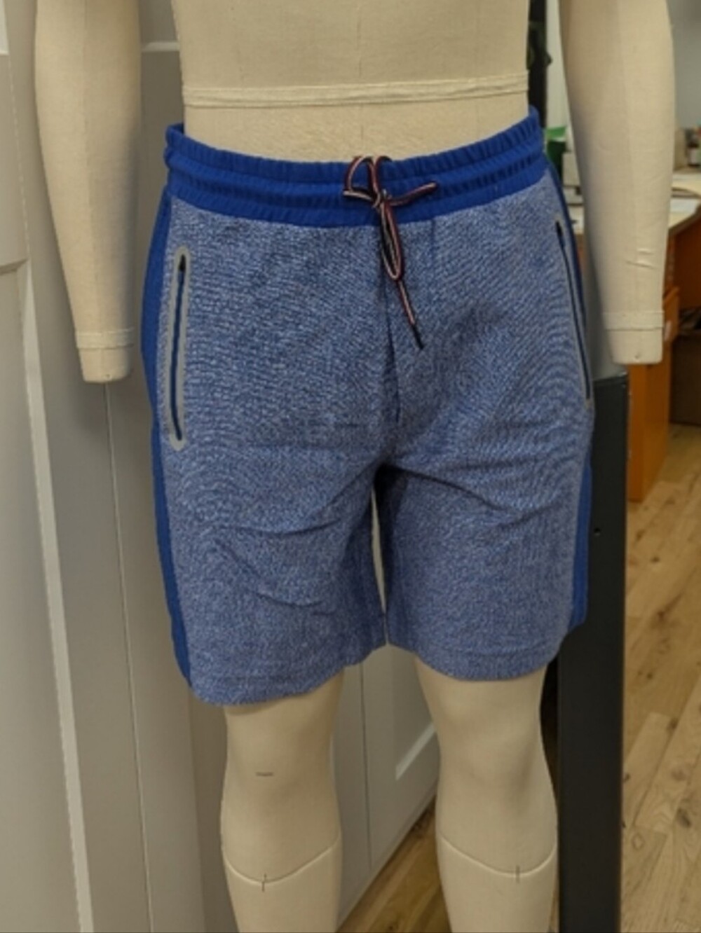 Tommy Sport knit Terry Shorts Heather Blue/M New